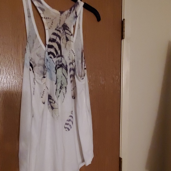 Tank top with feather print - Picture 4 of 4